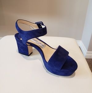 Jimmy Choo Harriet Suede Ankle Strap Sandals